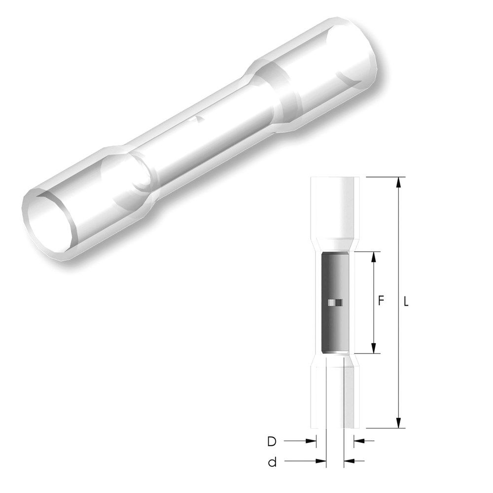 Kabelschoenen met Krimpkous 0.1 - 0.5mm²