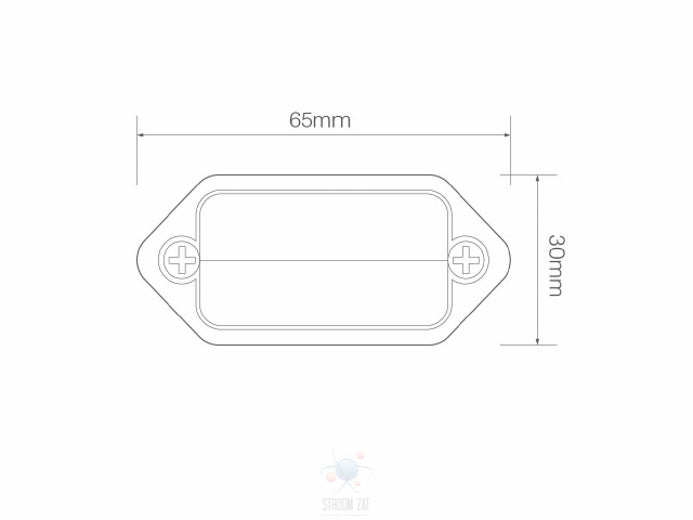 Led Instapverlichting wit met chromen behuizing 12/24V