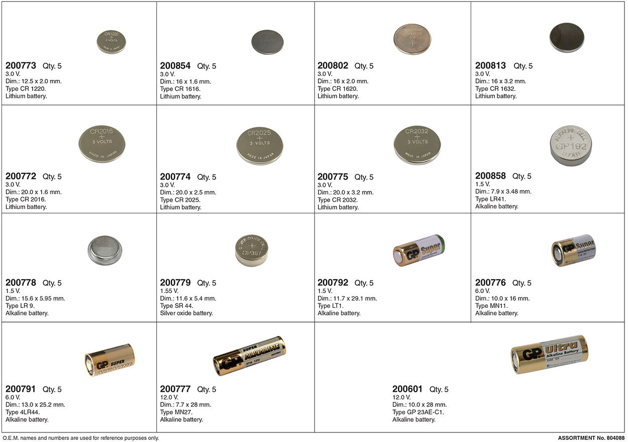 Assortimenten met batterijen