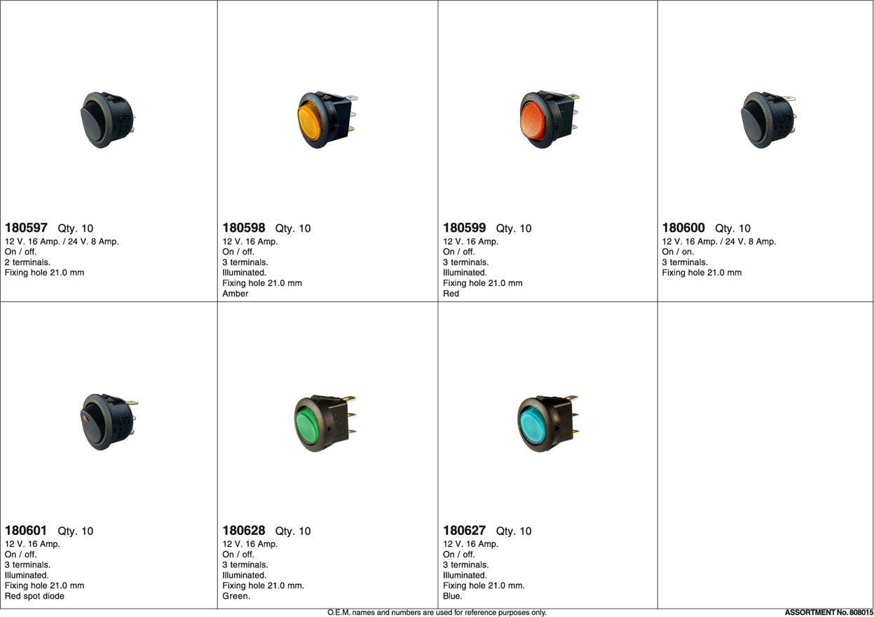 Assortiment met schakelaars