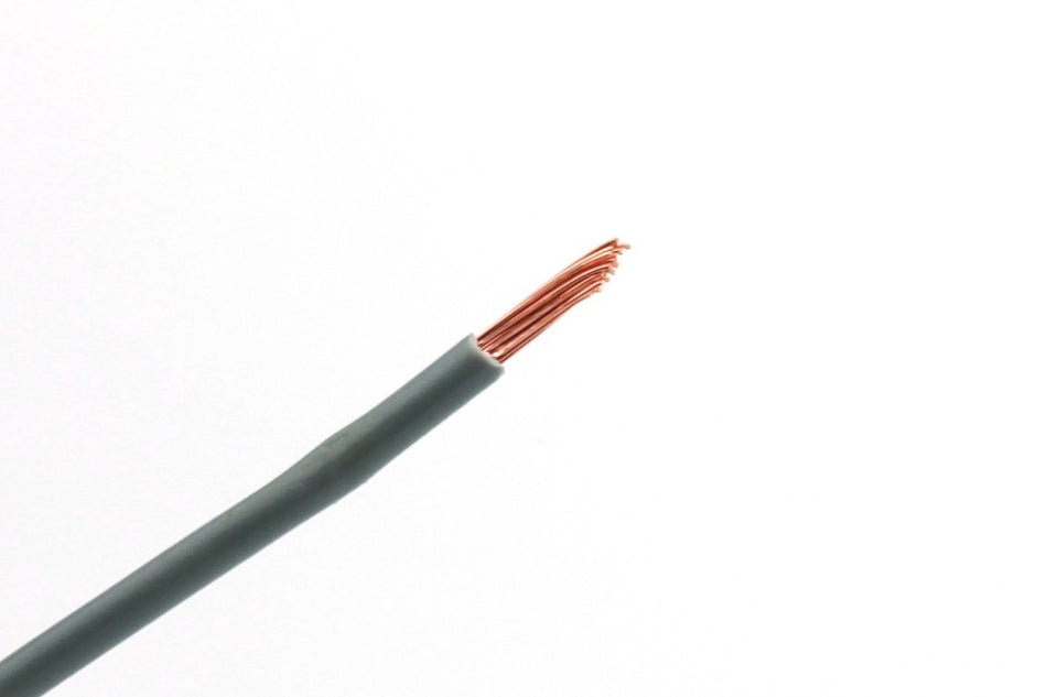 Kabel één aderig 0.75mm² Grijs á 1 Meter