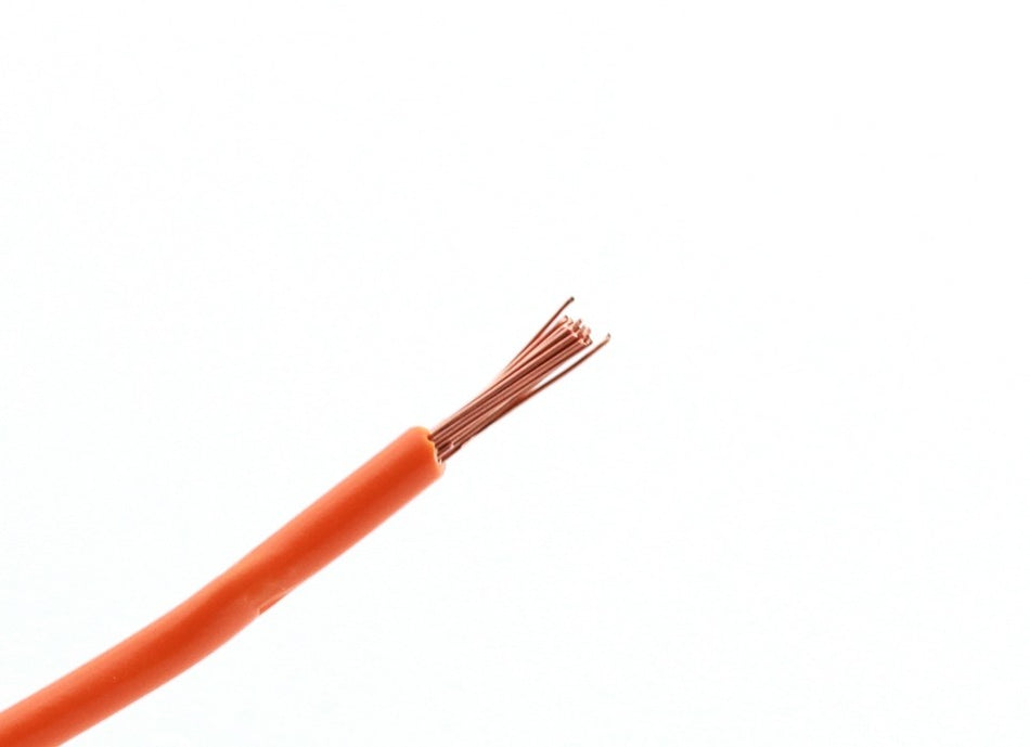 Kabel één aderig 0.75mm² Oranje á 1 Meter