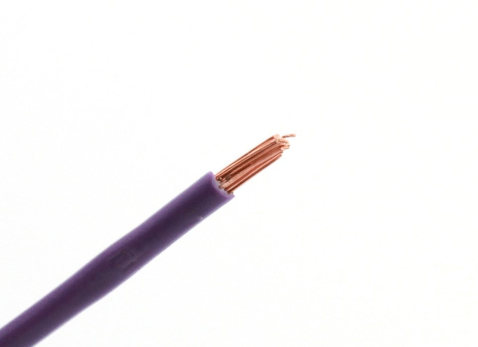 Kabel één aderig 0.75mm² Paars á 100 Meter