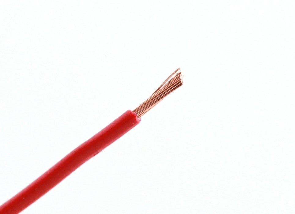 Kabel één aderig 10.0mm² Rood á 25 Meter Standaard