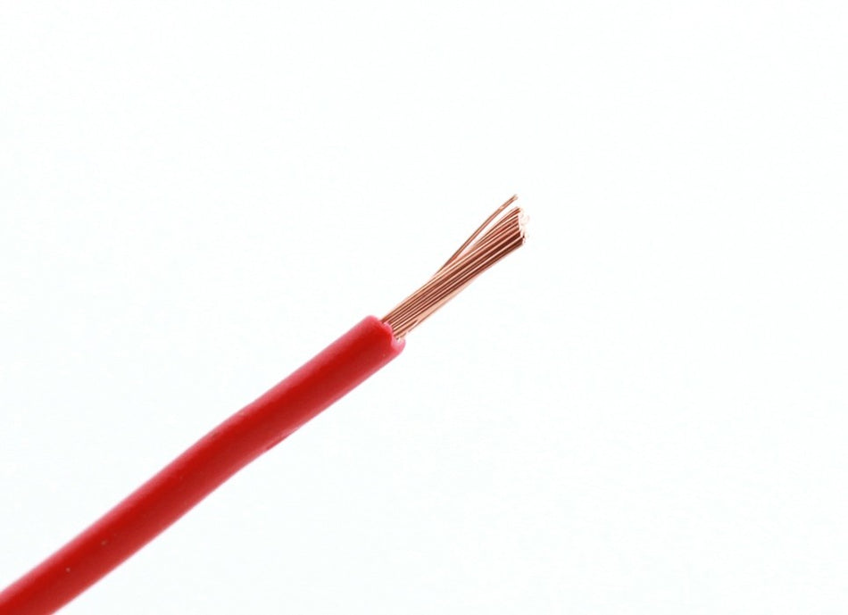 Kabel één aderig 10.0mm² Rood á 50 Meter Standaard