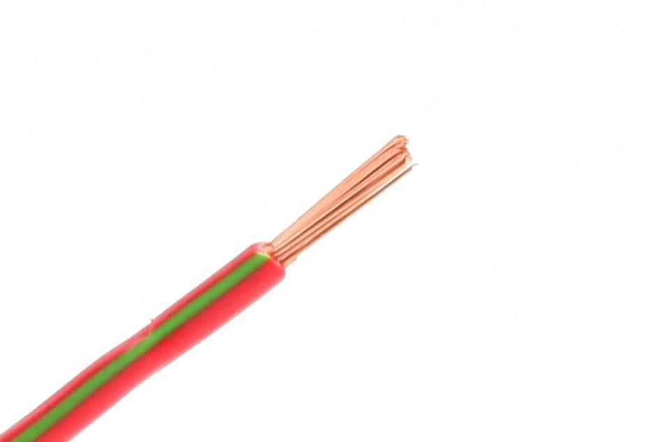 Kabel één aderig 0.75mm² Rood/Groen á 100 Meter