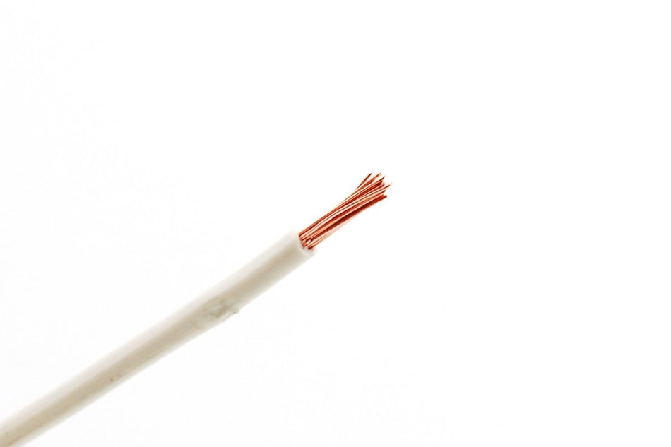 Kabel één aderig 0.75mm² Wit á 1 Meter