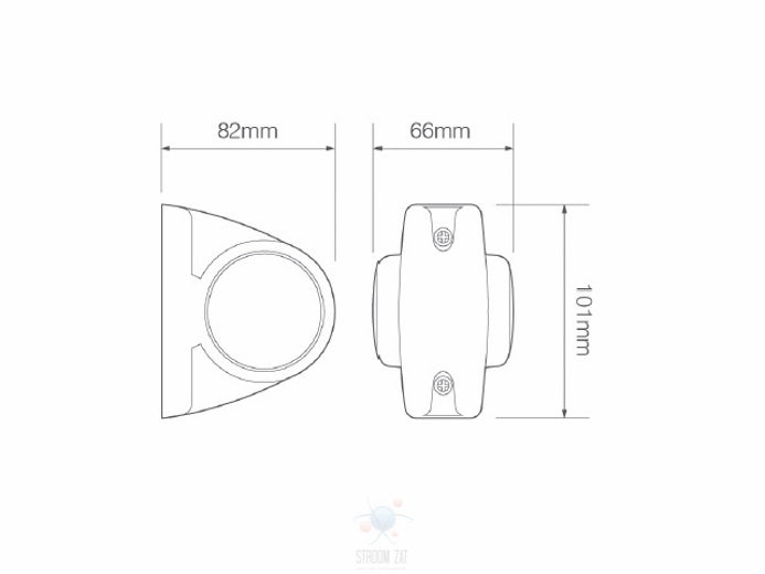 Led Breedtelamp 82 x 101 x 66  1004 serie plug&play