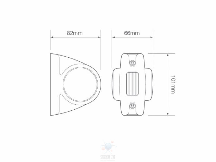 Led Breedtelamp 82 x 101 x 66 met markeerlicht 1005 serie