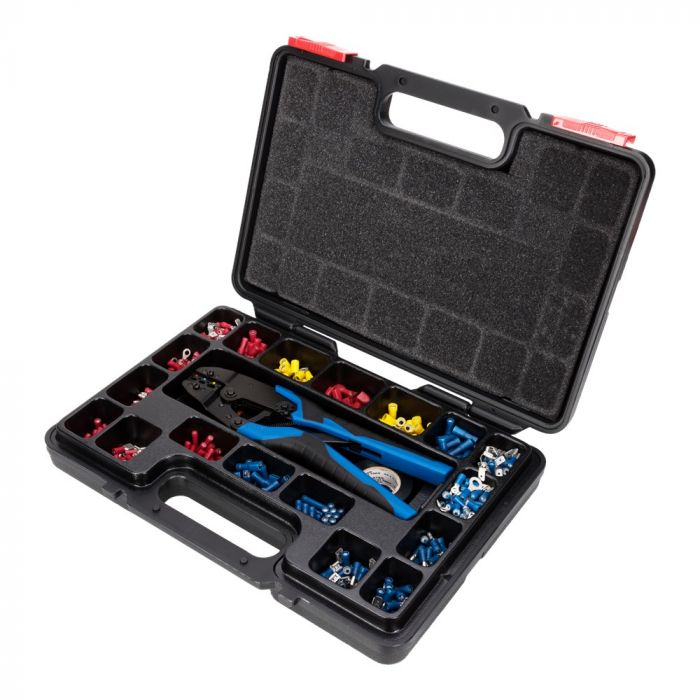 Kabelschoenassortiment geïsoleerd 552-delig met tang
