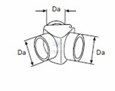Y verdeelstuk 60/60/60 mm met klep