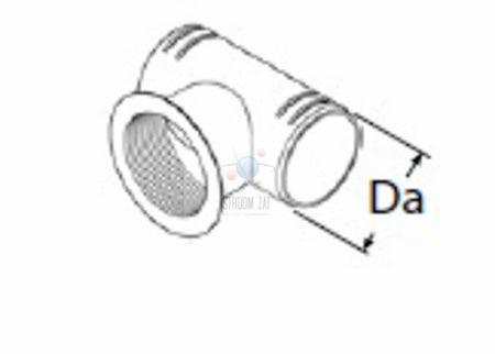 T verdeelstuk 60MM met schroefdraad