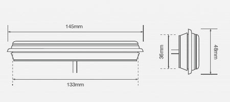 Led rem/achterlicht/richtingaanwijzer unit 145 x 48 x 20mm 135 serie