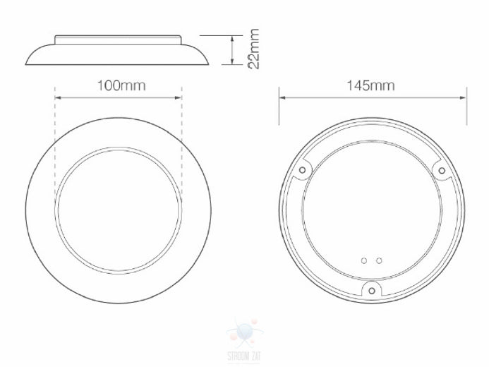 Led 145mm rond achteruitrijlamp 145 serie