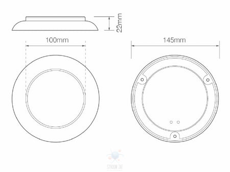 Led 145mm rond achteruitrijlamp 145 serie