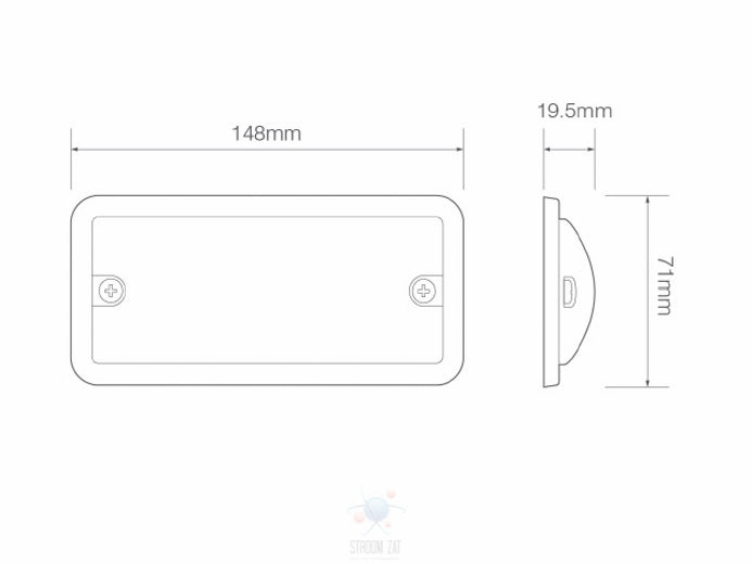Led Interieurverlichting rechthoekig 12V 
