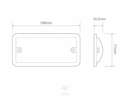 Led Interieurverlichting rechthoekig 12V 