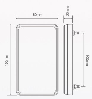 LED Achterlicht 12V met Ekeur 151serie DUO set