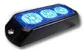 LED flitser Axixtech ministealth 3 Leds ECE vlakke montage Blauw