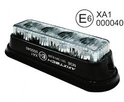 LED flitser Axixtech Tact 04 4 Leds ECE R65 vlakke montage Oranje