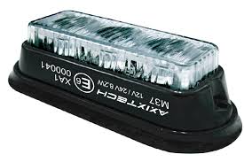 LED flitser Axixtech Tact 03 3 Leds ECE R65 vlakke montage Oranje
