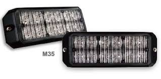 LED flitser Axixtech ministealth 26 12 Leds ECE R65 vlakke montage Oranje