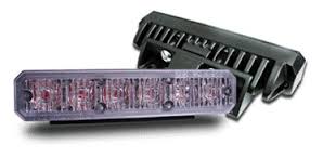LED flitser Axixtech ministealth 6 Leds ECE R65 achterzijde montage Blauw