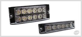 LED flitser Axixtech D26 6 Leds ECE R65 vlakke montage Oranje ( Flits of raw )