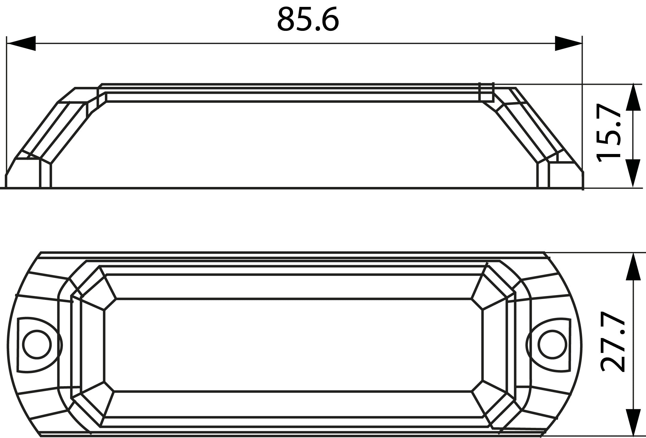 LED flitser Axixtech ministealth 3 Leds ECE R65 vlakke montage Oranje