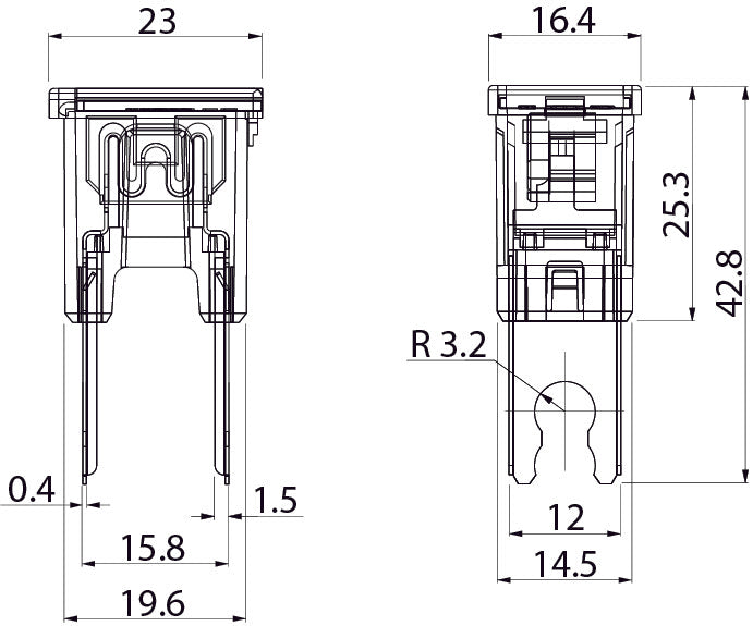 Pal Steekzekering Male 120A wit á 10 stuks