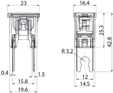 Pal Steekzekering Male 120A wit á 10 stuks
