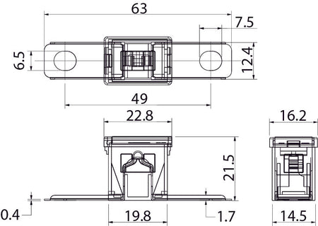 Pal Zekering 70A bruin
