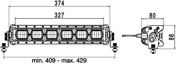 Hella Valuefit LED bar LBX 380