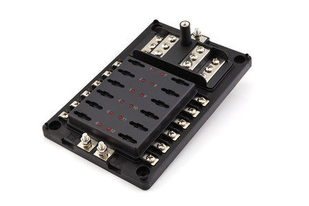 Zekeringenhouder 12voudig met LED