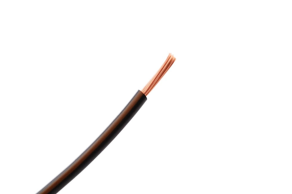 Kabel één aderig 2.0mm² Zwart/Bruin á 100 Meter