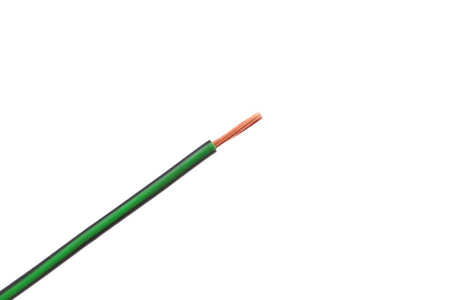 Kabel één aderig 0.5mm² Zwart/Licht Groen á 100 Meter
