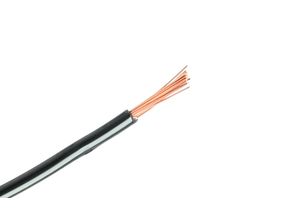 Kabel één aderig 1.0mm² Zwart/Wit á 100 Meter