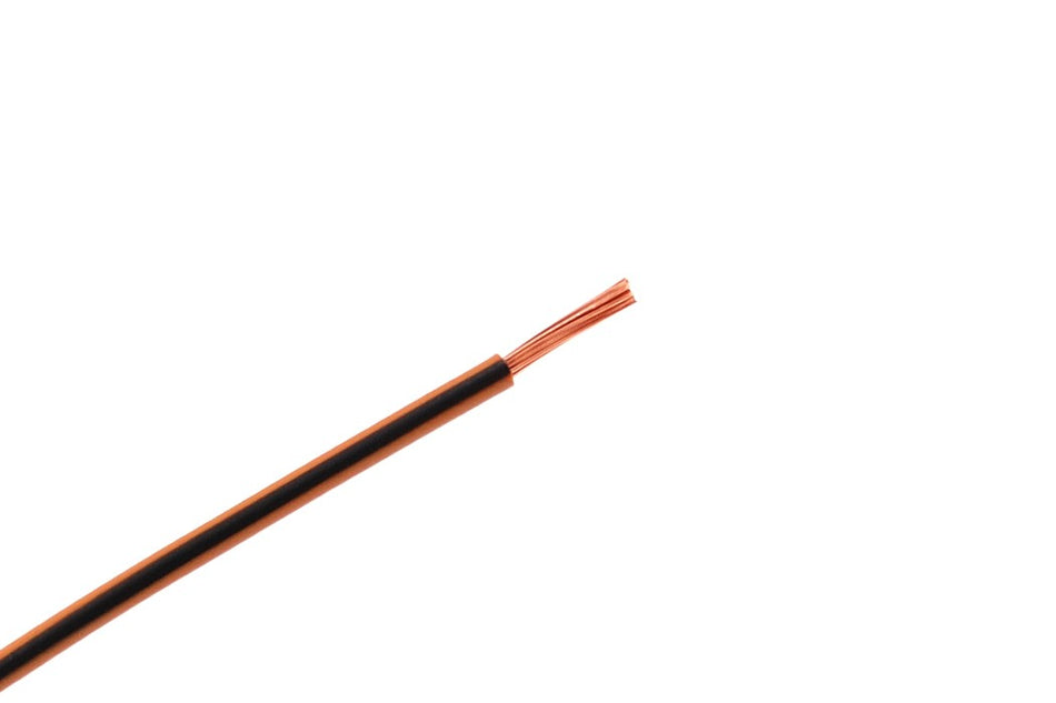 Kabel één aderig 0.75mm² Bruin/Zwart á 100 Meter