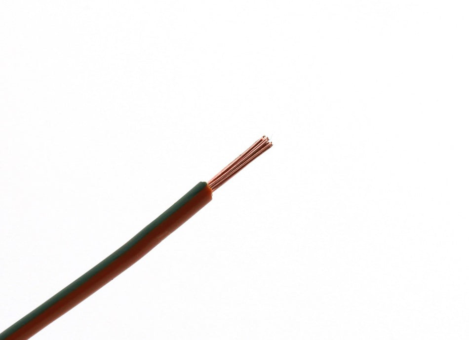 Kabel één aderig 0.75mm² Groen/Bruin á 100 Meter