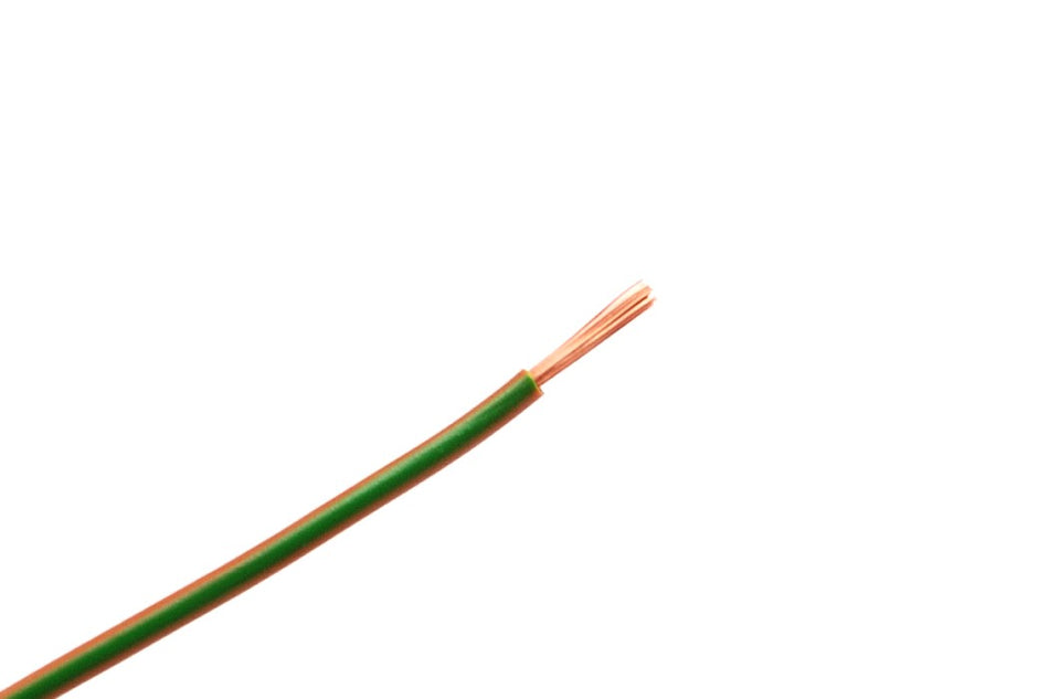 Kabel één aderig 0.75mm² Bruin/Licht Groen á 500 Meter