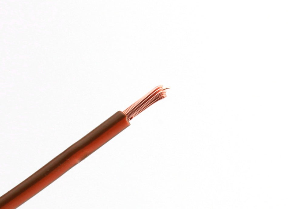 Kabel één aderig 1.0mm² Bruin/Oranje á 100 Meter