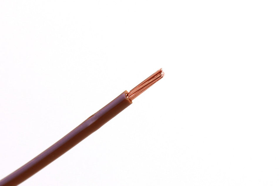 Kabel één aderig 1.0mm² Bruin/Paars á 100 Meter