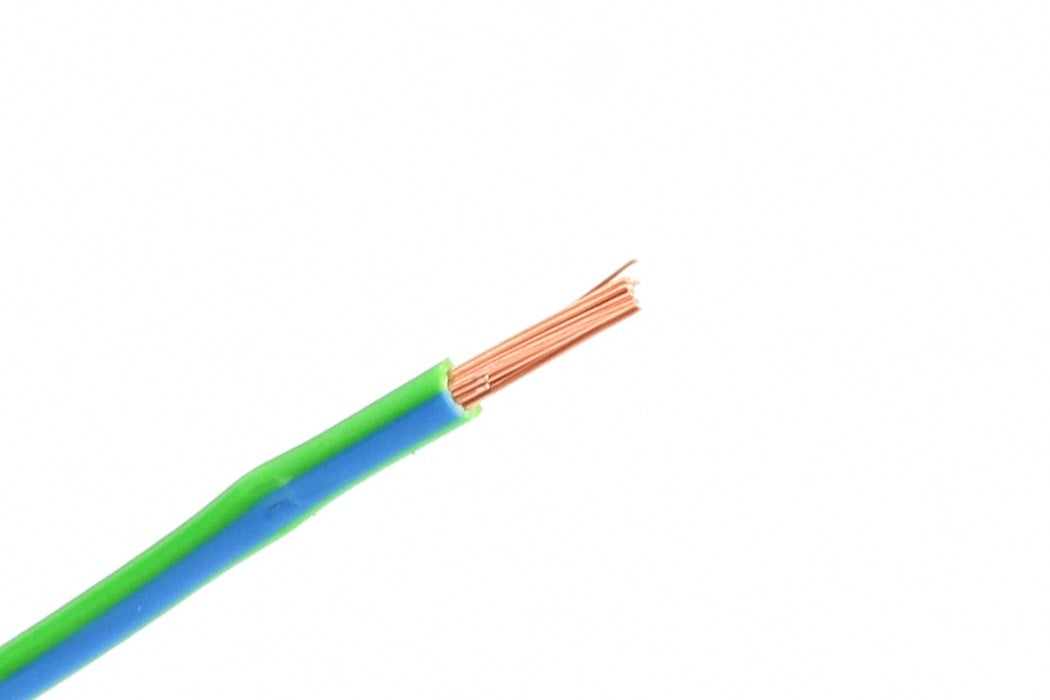Kabel één aderig 0.75mm² Groen/Blauw á 100 Meter