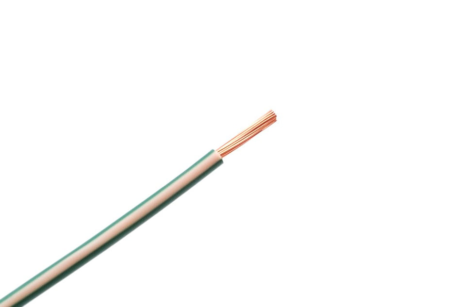 Kabel één aderig 1.0mm² Groen/Roze á 100 Meter