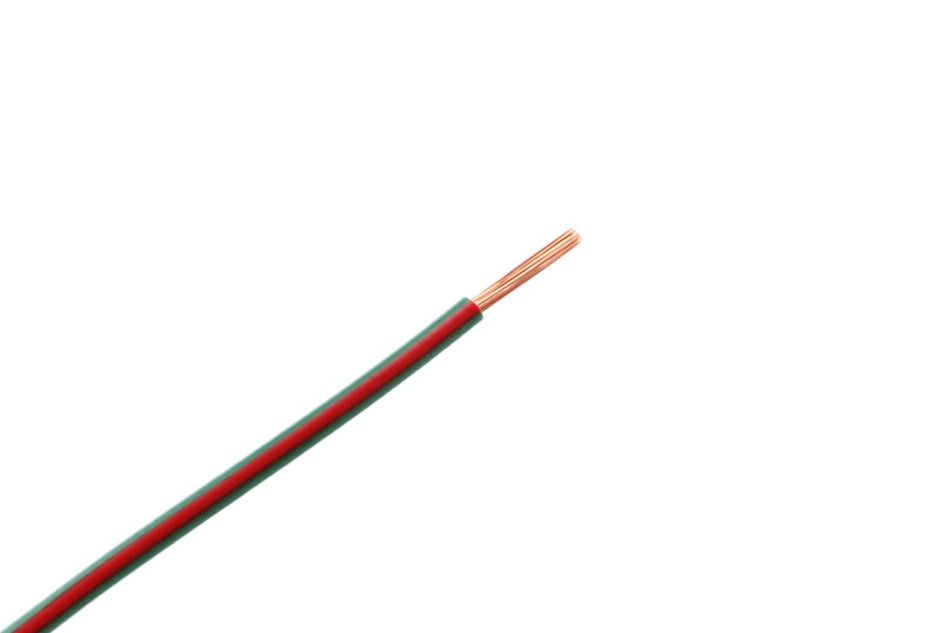Kabel één aderig 0.75mm² Groen/Rood á 100 Meter