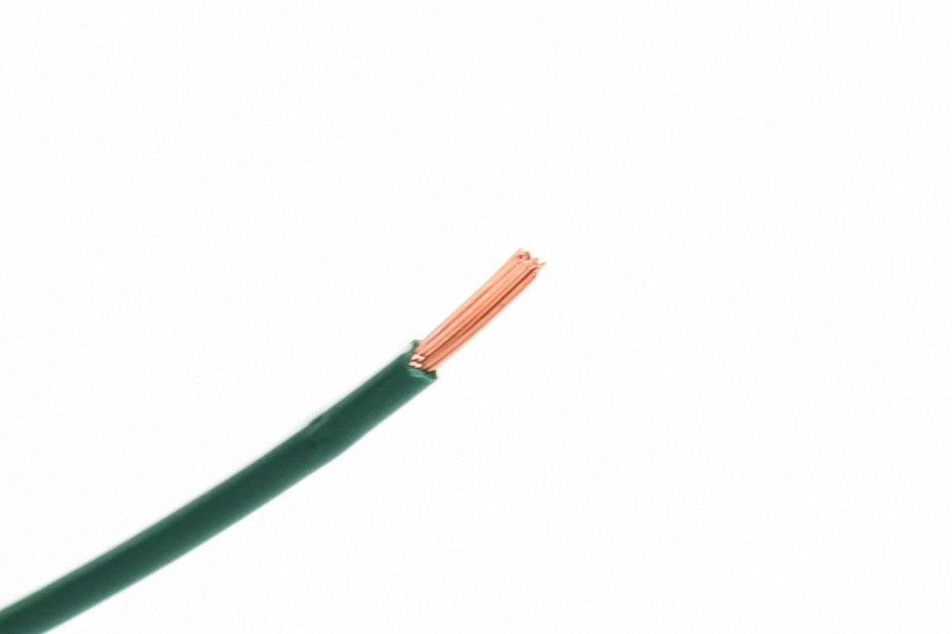 Kabel één aderig 1.0mm² Groen/Wit á 100 Meter