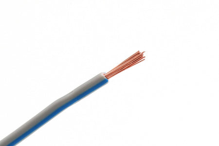 Kabel één aderig 1.0mm² Grijs/Blauw á 100 Meter