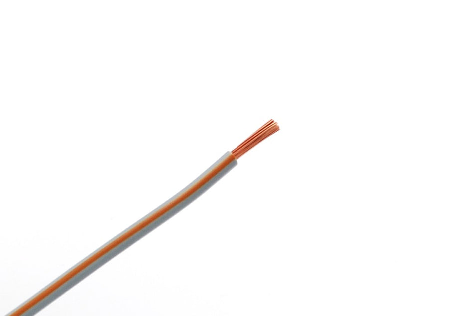 Kabel één aderig 1.0mm² Grijs/Bruin á 1 Meter
