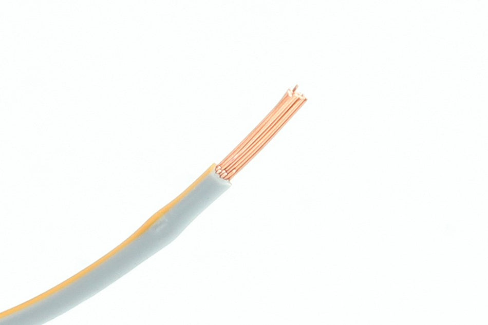 Kabel één aderig 0.75mm² Grijs/Oranje á 1 Meter