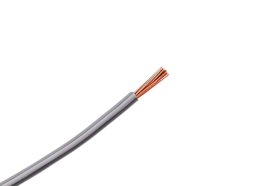 Kabel één aderig 2.0mm² Grijs/Wit á 100 Meter
